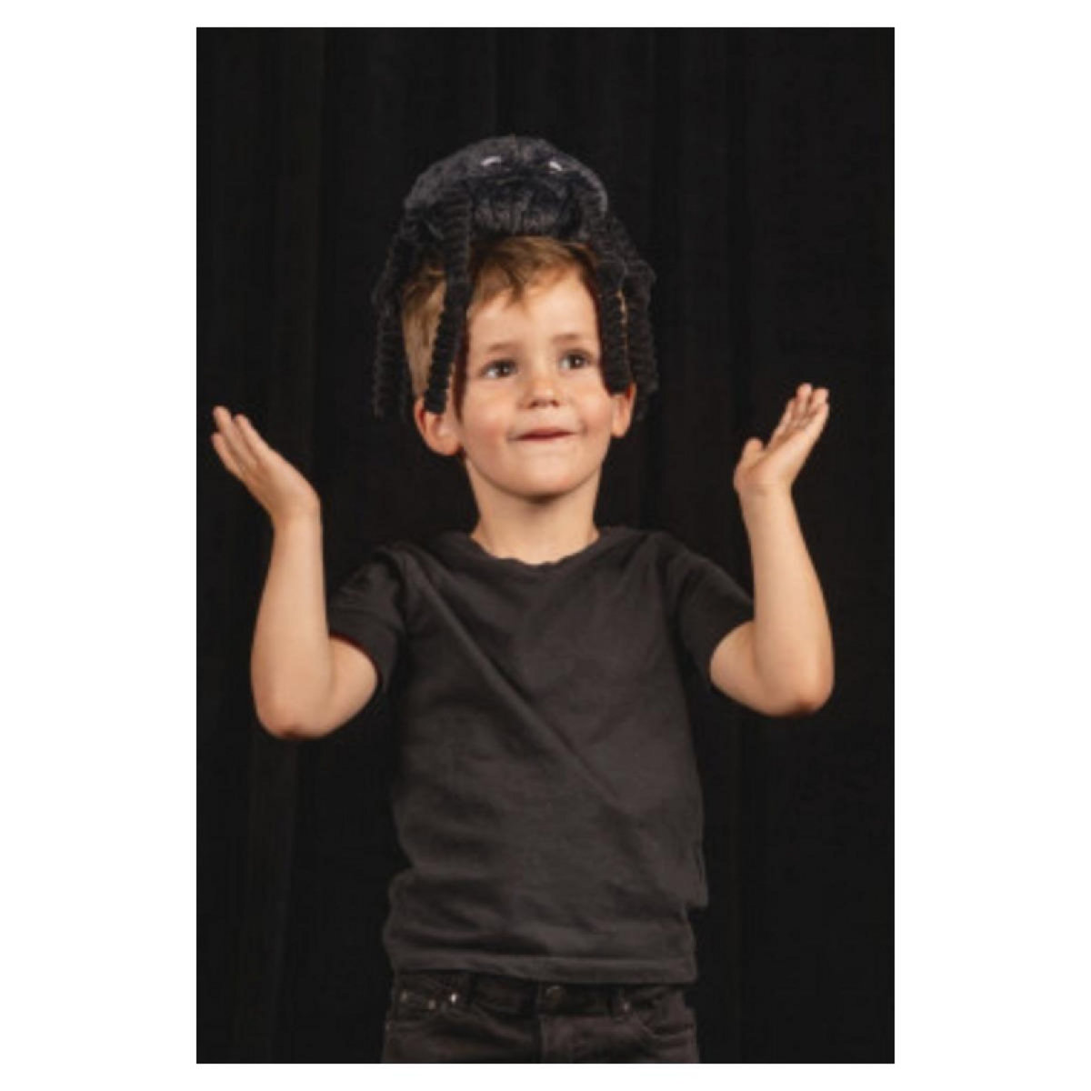 LES DEGLINGOS Peluche Ptipotos - araignee noire