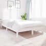 Voir la diapositive 2 : VIDAXL Cadre de lit sans matelas blanc 140x190 cm bois de pin massif