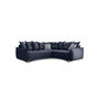 Voir la diapositive 6 : BEST MOBILIER Lena - canapé d'angle convertible - avec coffre - style scandinave - 5 places - droit
