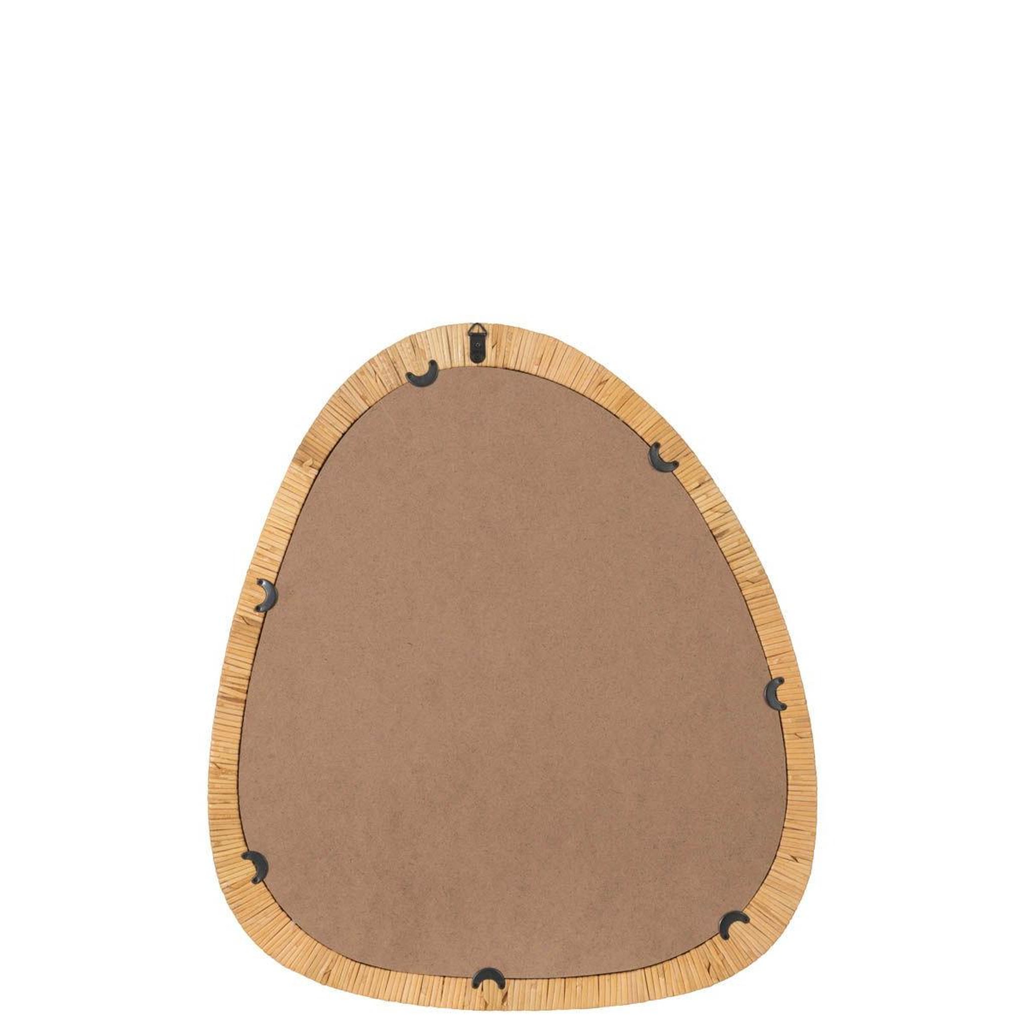 Voir la diapositive 2 : J-LINE Miroir Mural Design  Dusty  66cm Naturel