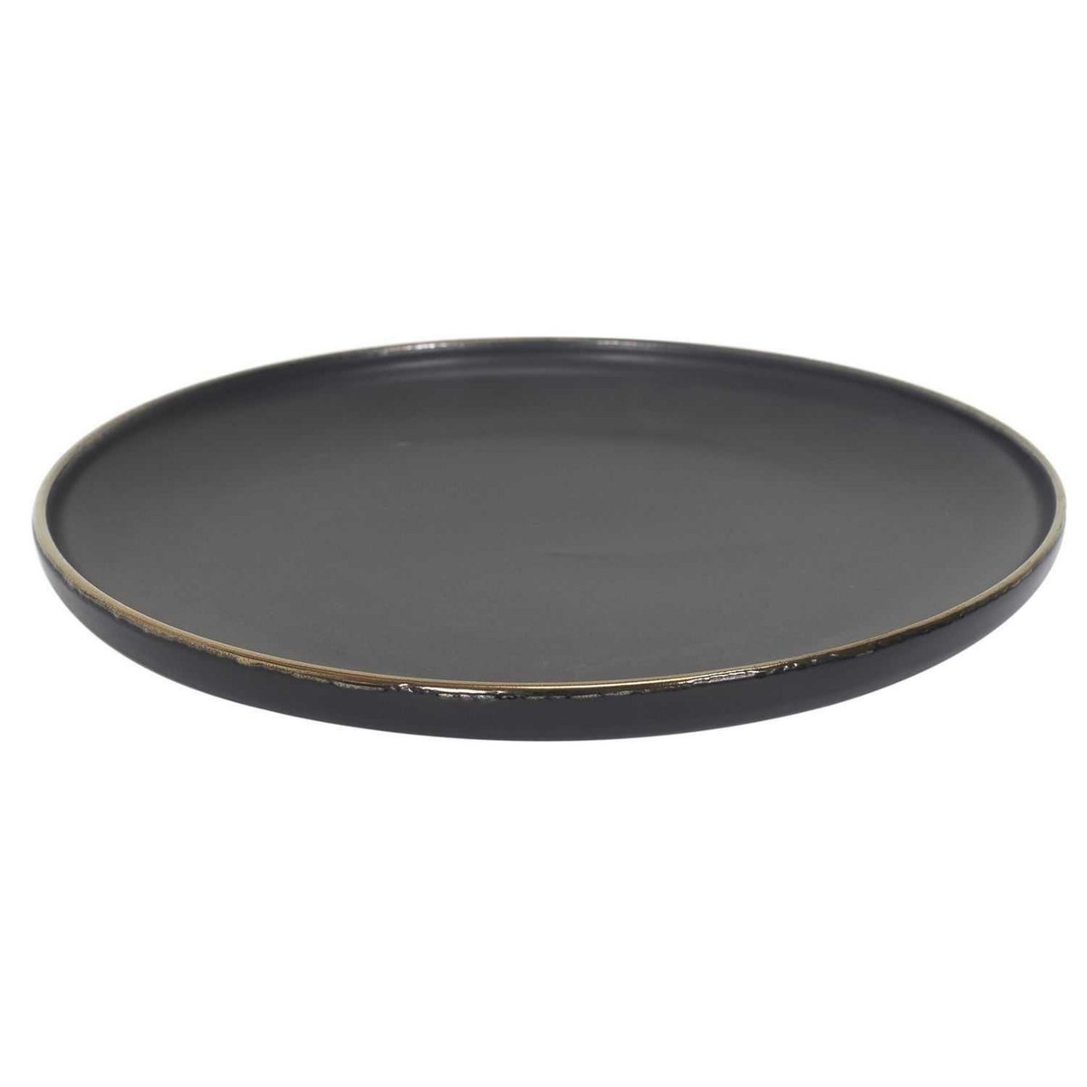 TOILINUX Lot 18 assiettes de service gamme Moscou - Noir