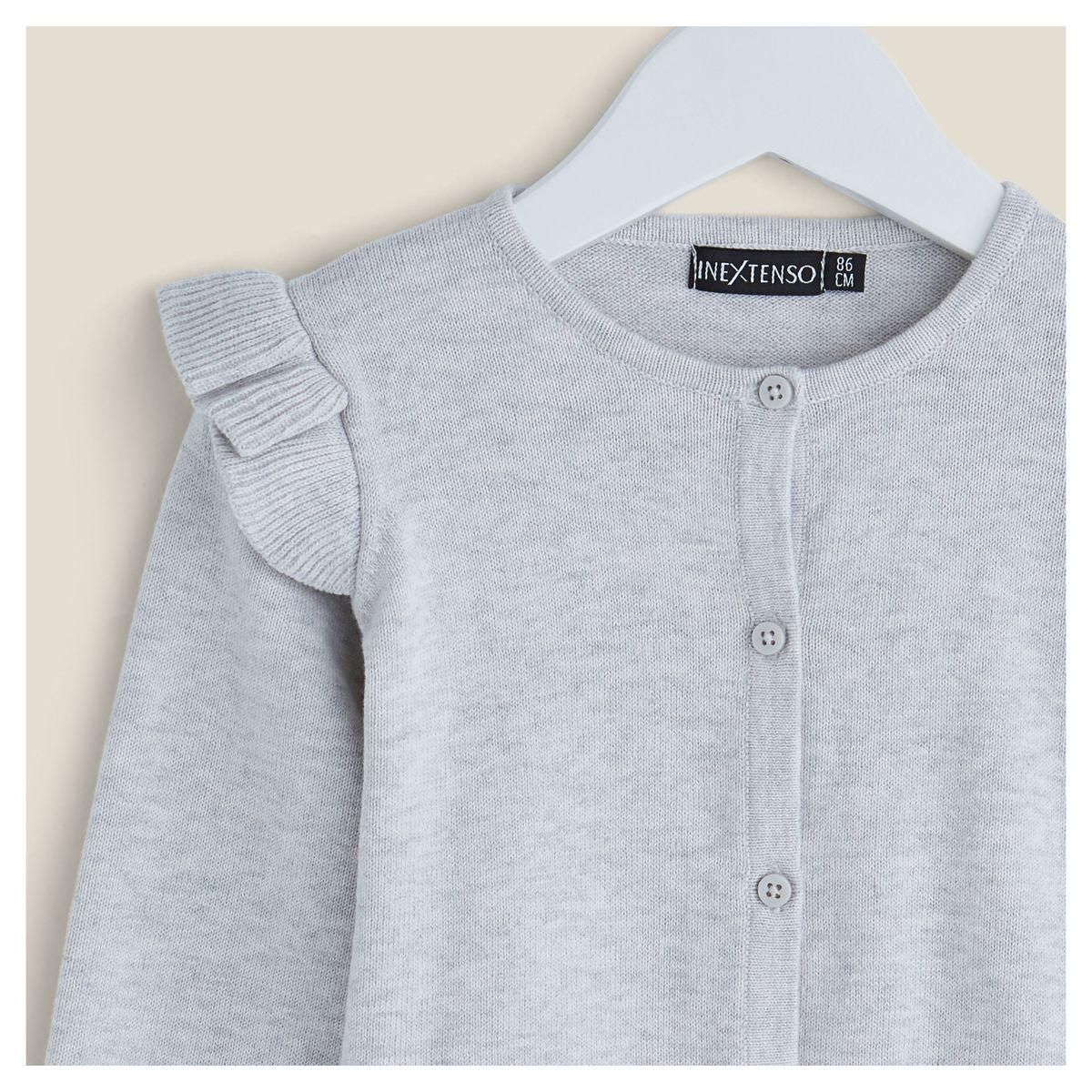 IN EXTENSO Gilet à volant bébé fille