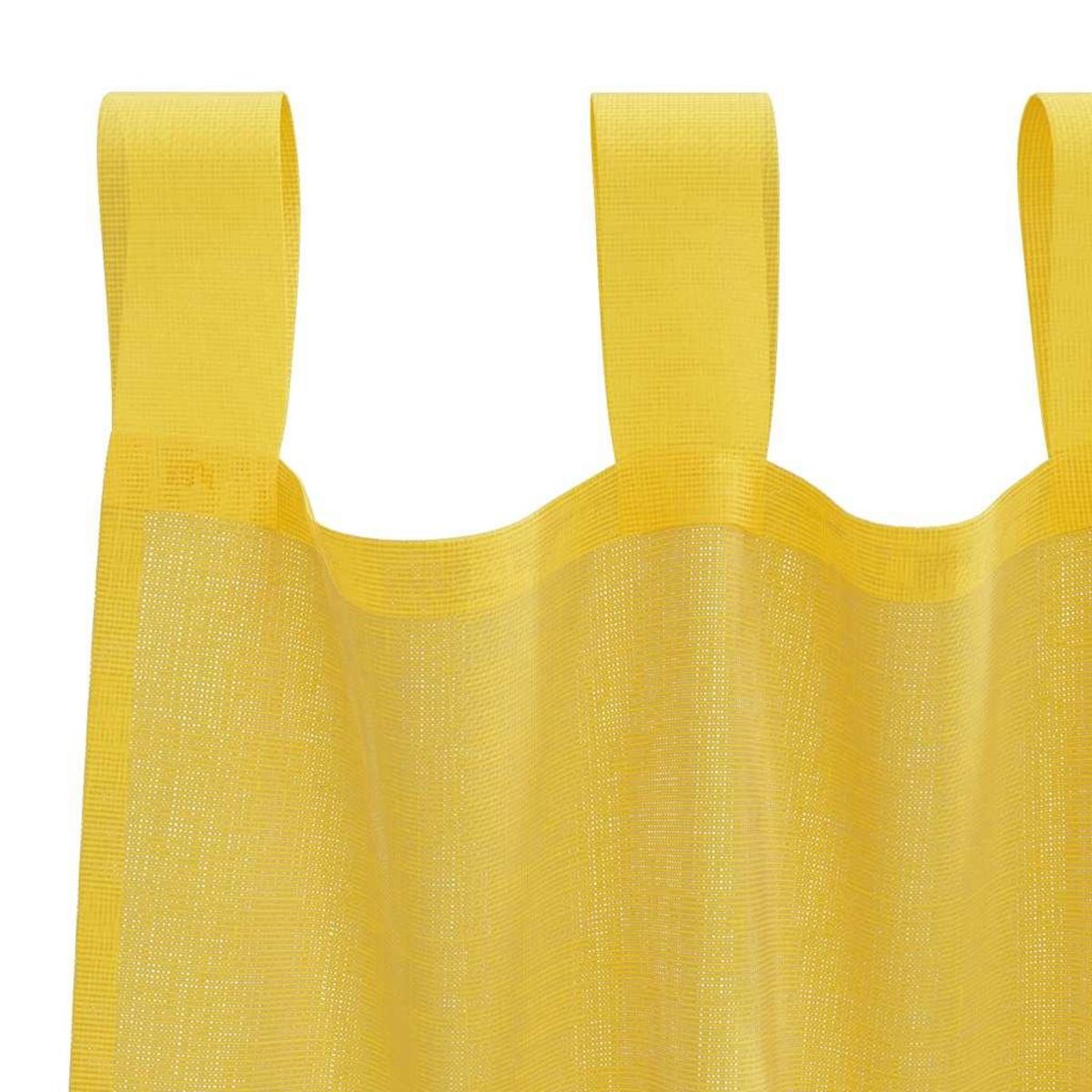 VIDAXL Rideaux en voile avec passe-tringles 2 pcs jaune