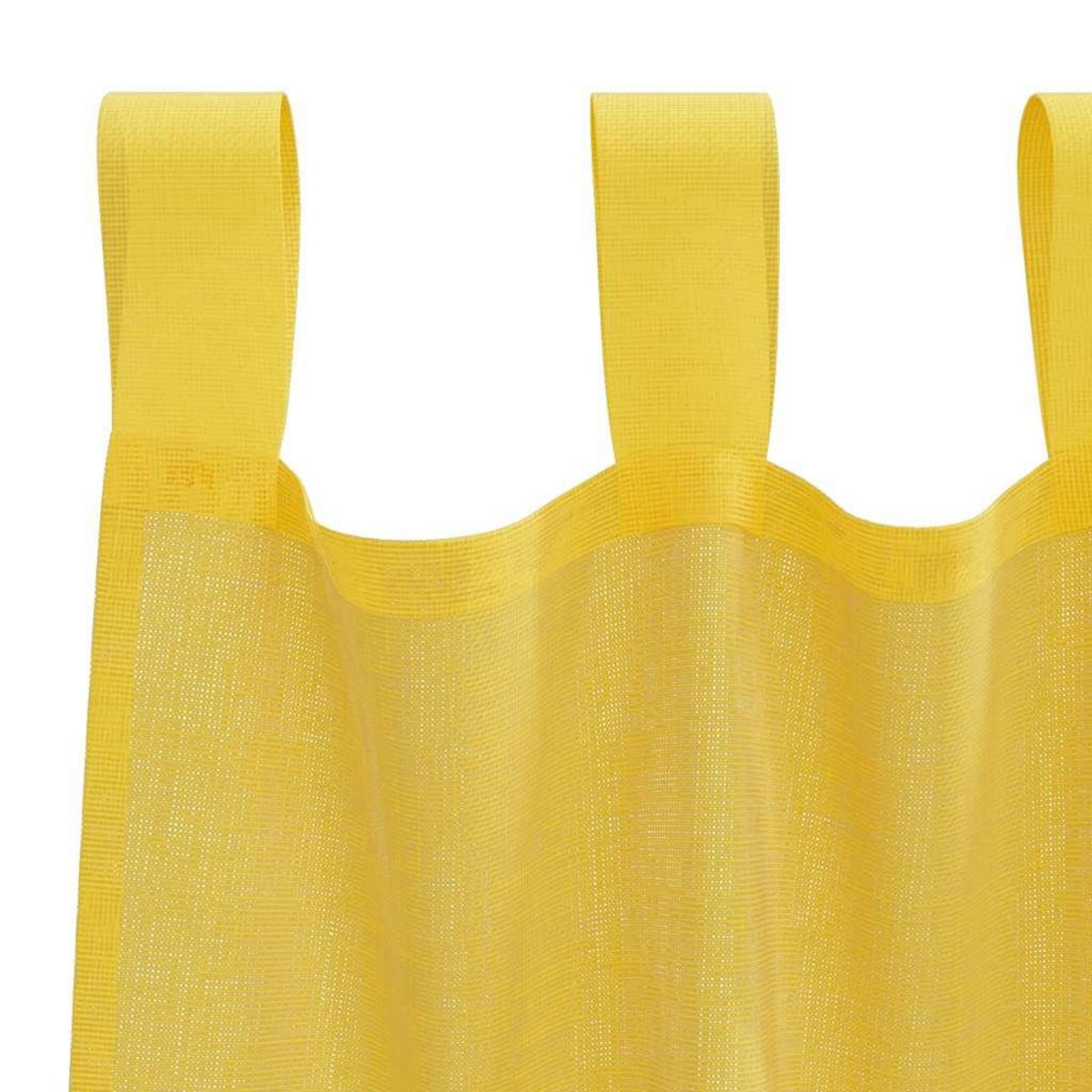 VIDAXL Rideaux en voile avec passe-tringles 2 pcs jaune