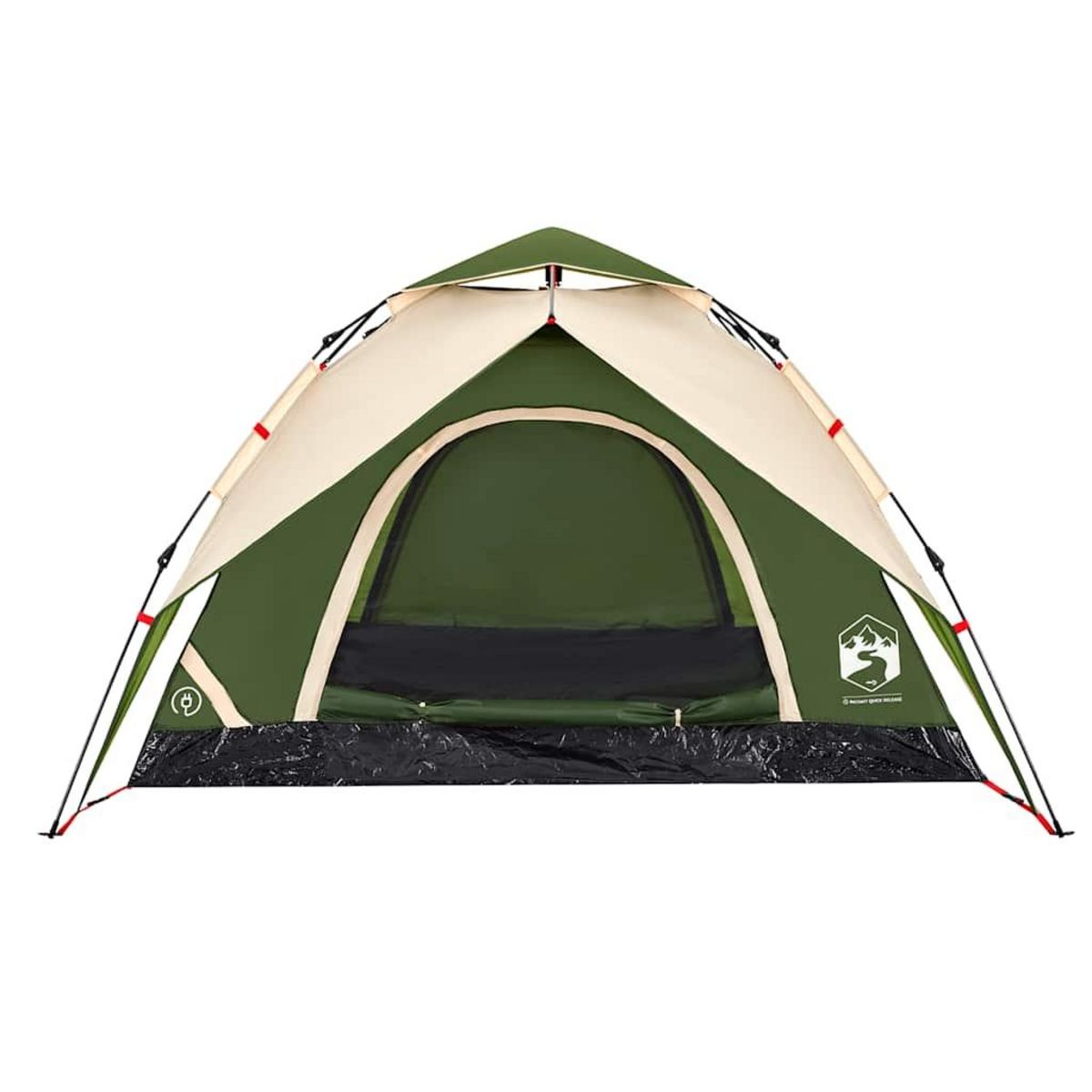 VIDAXL Tente de camping a dome 5 personnes vert liberation rapide