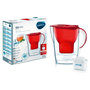 Voir la diapositive 2 : BRITA Carafe MARELLA rouge + 4 cartouches 