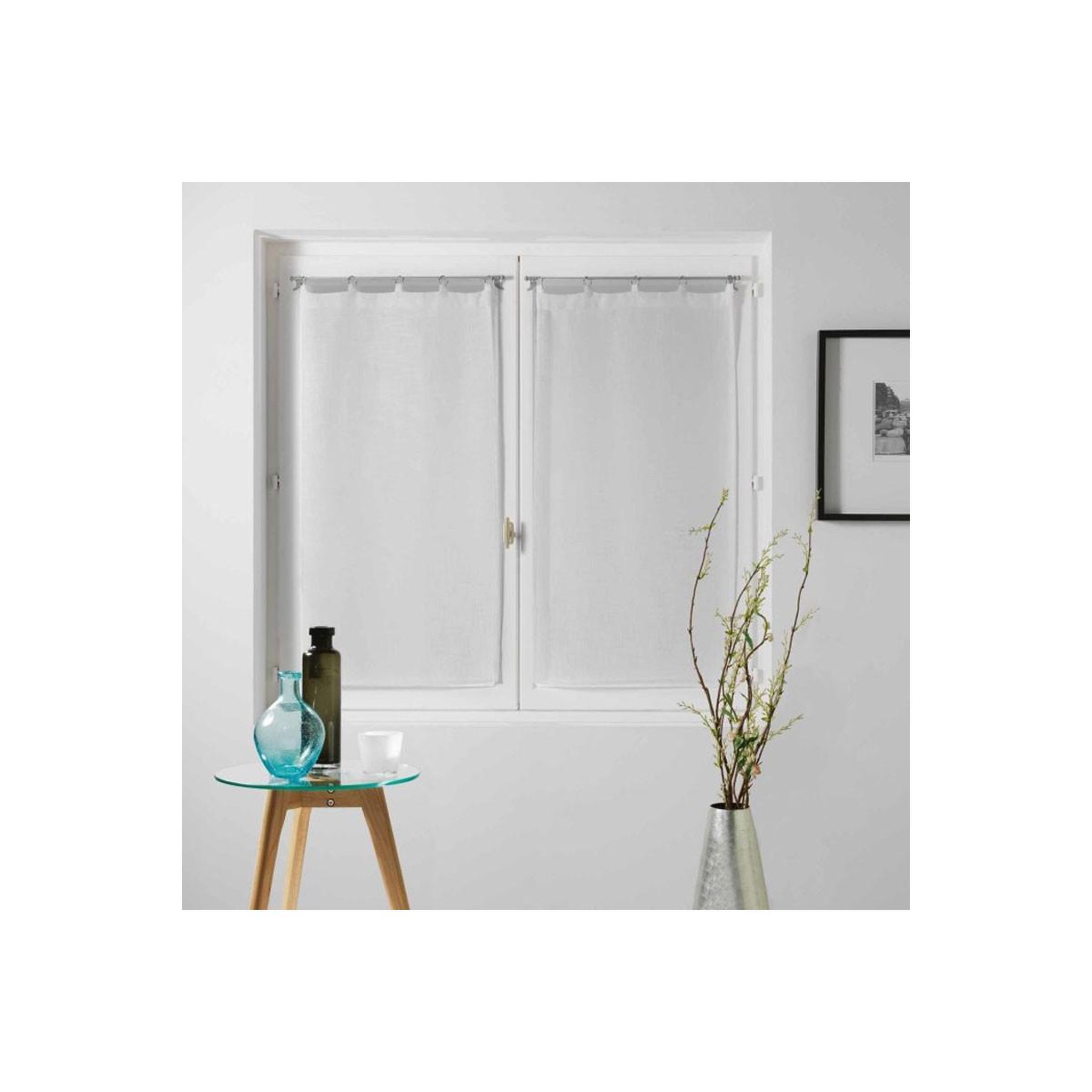 Douceur d'Intérieur Paire de voilages  milza  60x90cm blanc