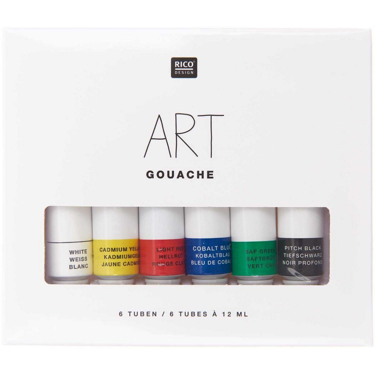 RICO DESIGN set de 6 tubes de gouache