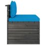 Voir la diapositive 5 : VIDAXL Salon palette de jardin 2 pcs avec coussins Bois de pin massif