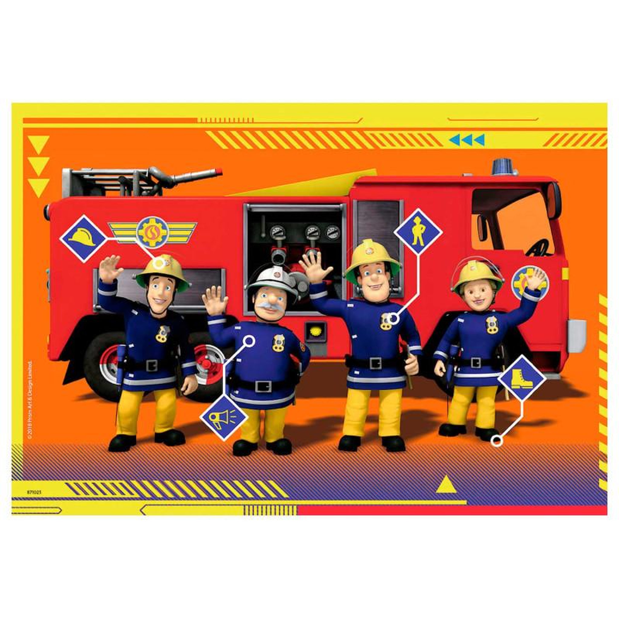 Voir la diapositive 3 : RAVENSBURGER RAVENSBURGER Firefighter Sam Puzzle - In action, 2x24st.