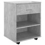 Voir la diapositive 2 : VIDAXL Armoire a roulettes Gris beton 46x36x59 cm Bois d'ingenierie