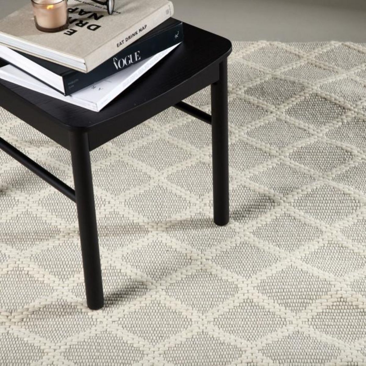 Paris Prix Tapis Déco en Laine  Cloudy  160x230cm Blanc Cassé