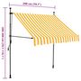 Voir la diapositive 6 : VIDAXL Auvent manuel retractable avec LED 200 cm Blanc et orange