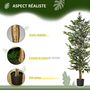 Voir la diapositive 5 : HOMCOM Arbre artificiel plante artificiel ficus hauteur 1,5 m tronc branches liane lichen feuilles grand réalisme pot inclus