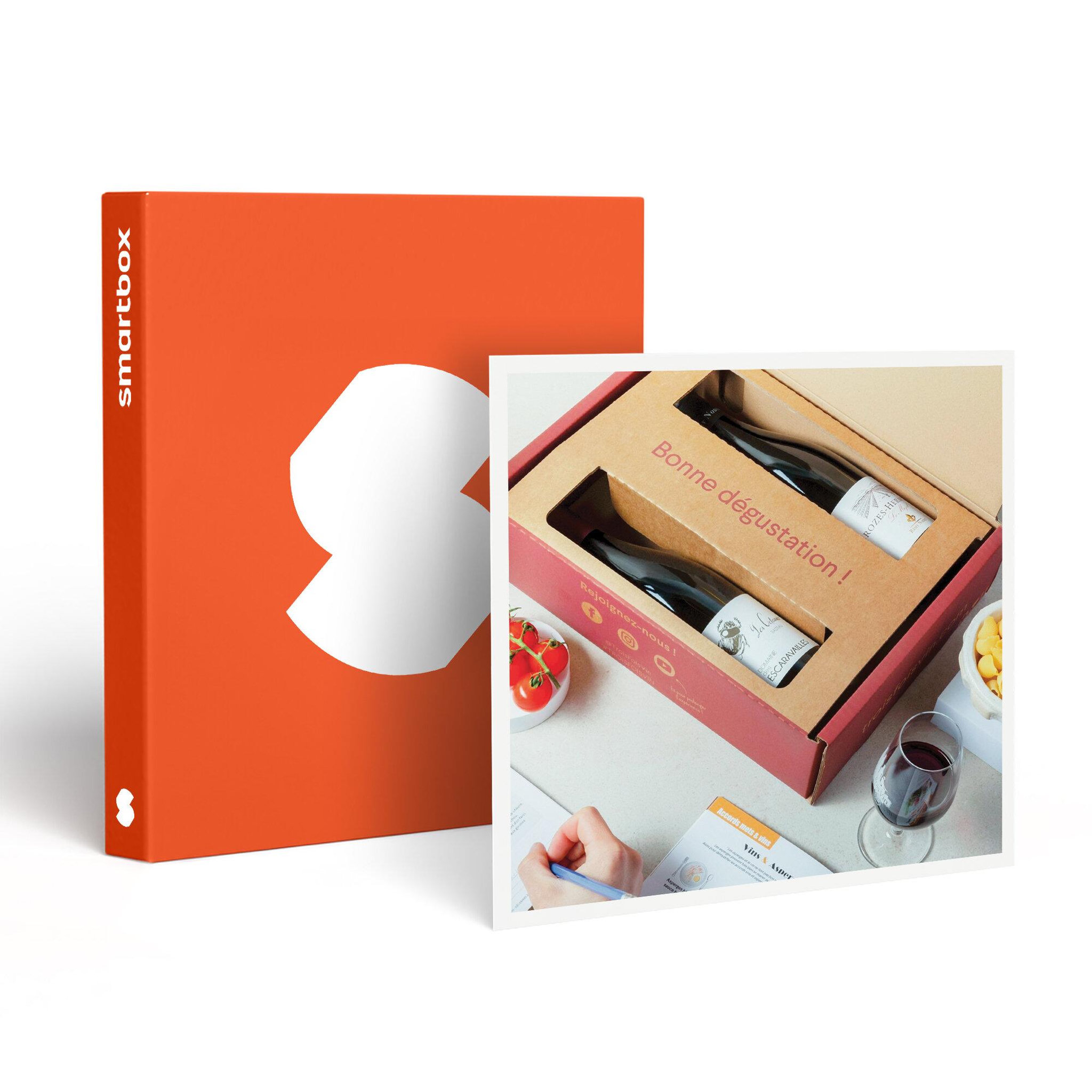 Smartbox Abonnement de 6 mois : 2 grands vins rouges par mois et livret de dégustation - coffret cadeau gastronomie