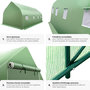 Voir la diapositive 5 : tectake Serre tunnel 27 m³ en forme de tente avec 8 fenêtres vert