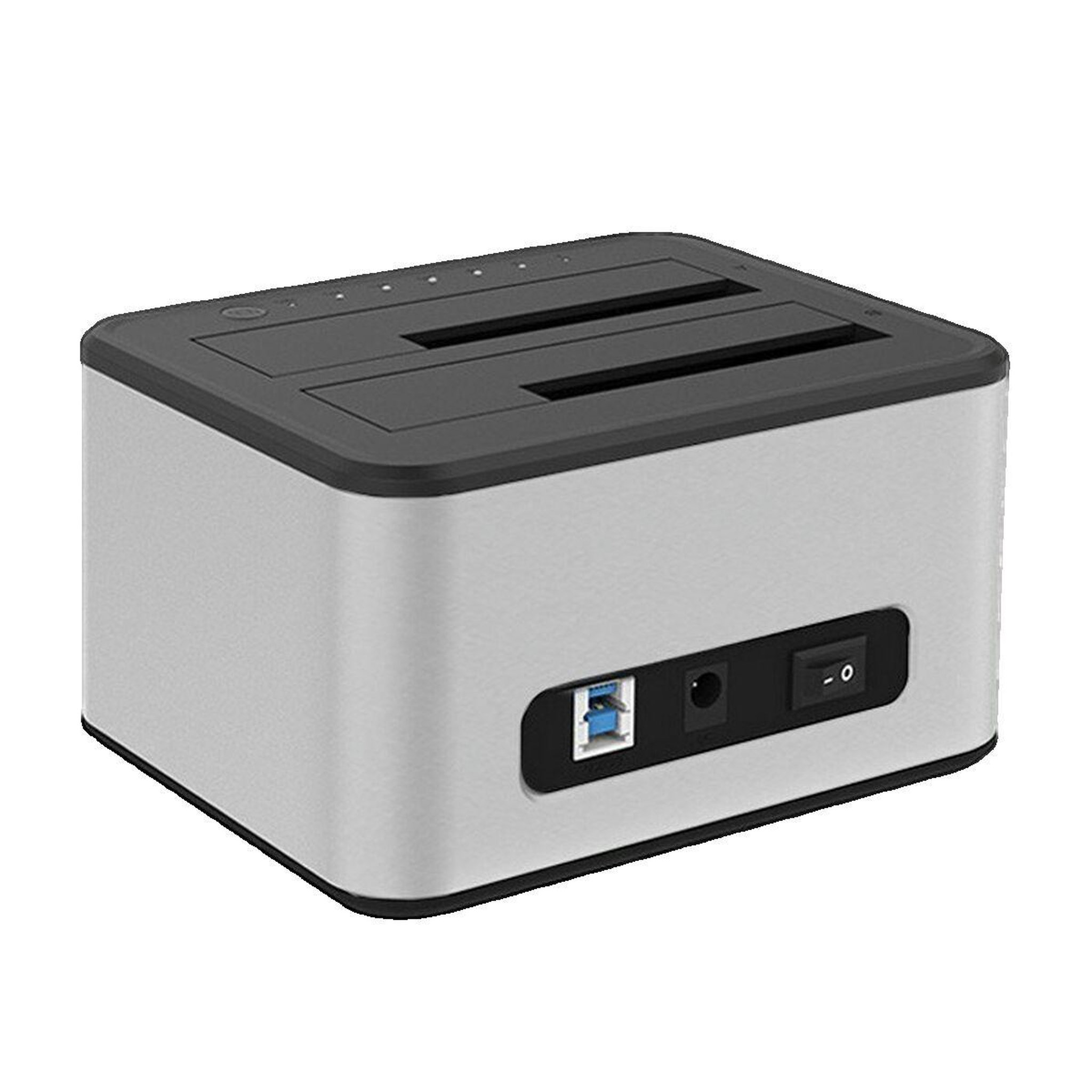 Voir la diapositive 2 : QOLTEC Station d'accueil Qoltec 50316 Argenté USB 3.0 Aluminium 8 To