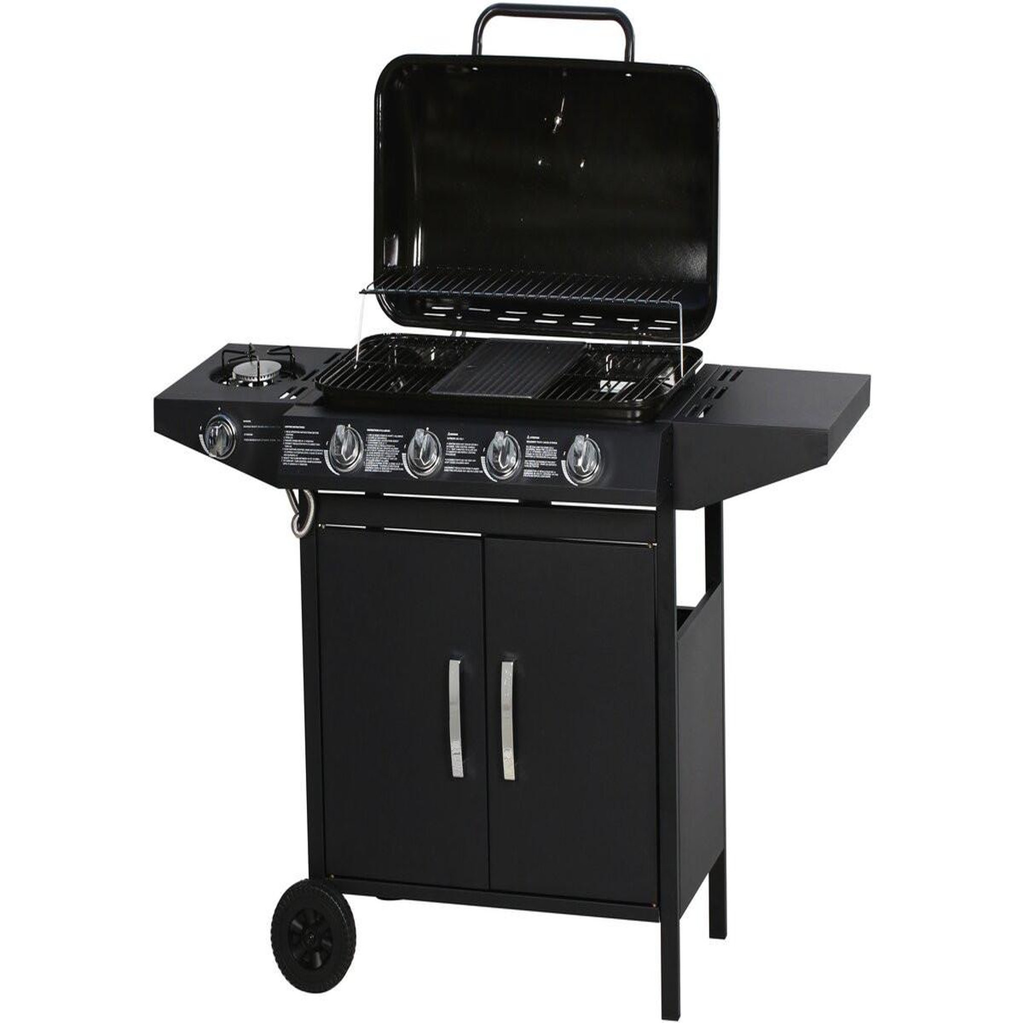 Voir la diapositive 4 : Habitat et Jardin Barbecue gaz  Festa 5  - 5 brûleurs dont 1 latéral - 12.9 Kw- Noir