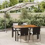 Voir la diapositive 1 : VIDAXL Ensemble a manger de jardin coussins 5pcs Noir Resine tressee