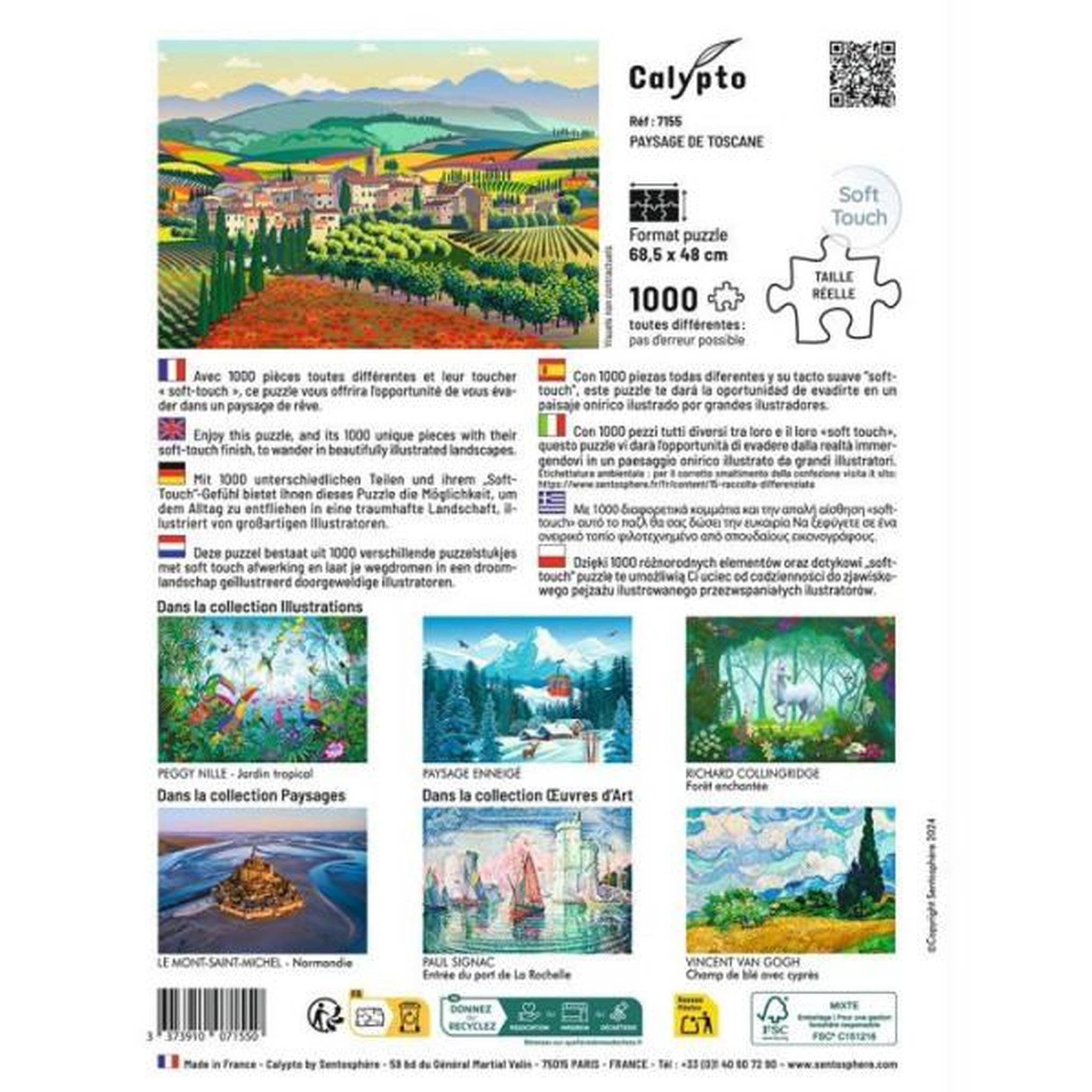 Voir la diapositive 4 : Sentosphere PUZZLE 1000 P Paysage de Toscane