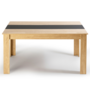 Voir la diapositive 3 : ID MARKET Table à manger rectangle GEORGIA 6 personnes imitation hêtre et noire 140 x 90 cm