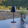 Lumisky Lampe de table sans fil LED CHLOE Noir Acier H28CM