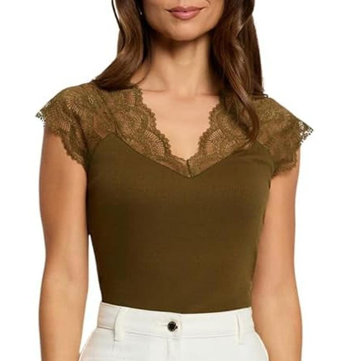 MORGAN T Shirt  Femme Morgan Dentelle Deli