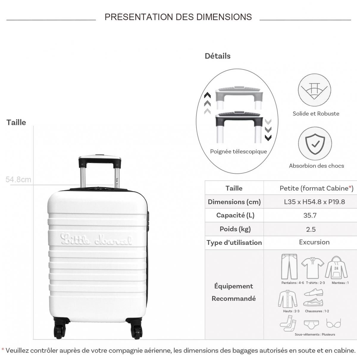 Little Marcel Valise cabine passe-partout rigide 54.8 cm