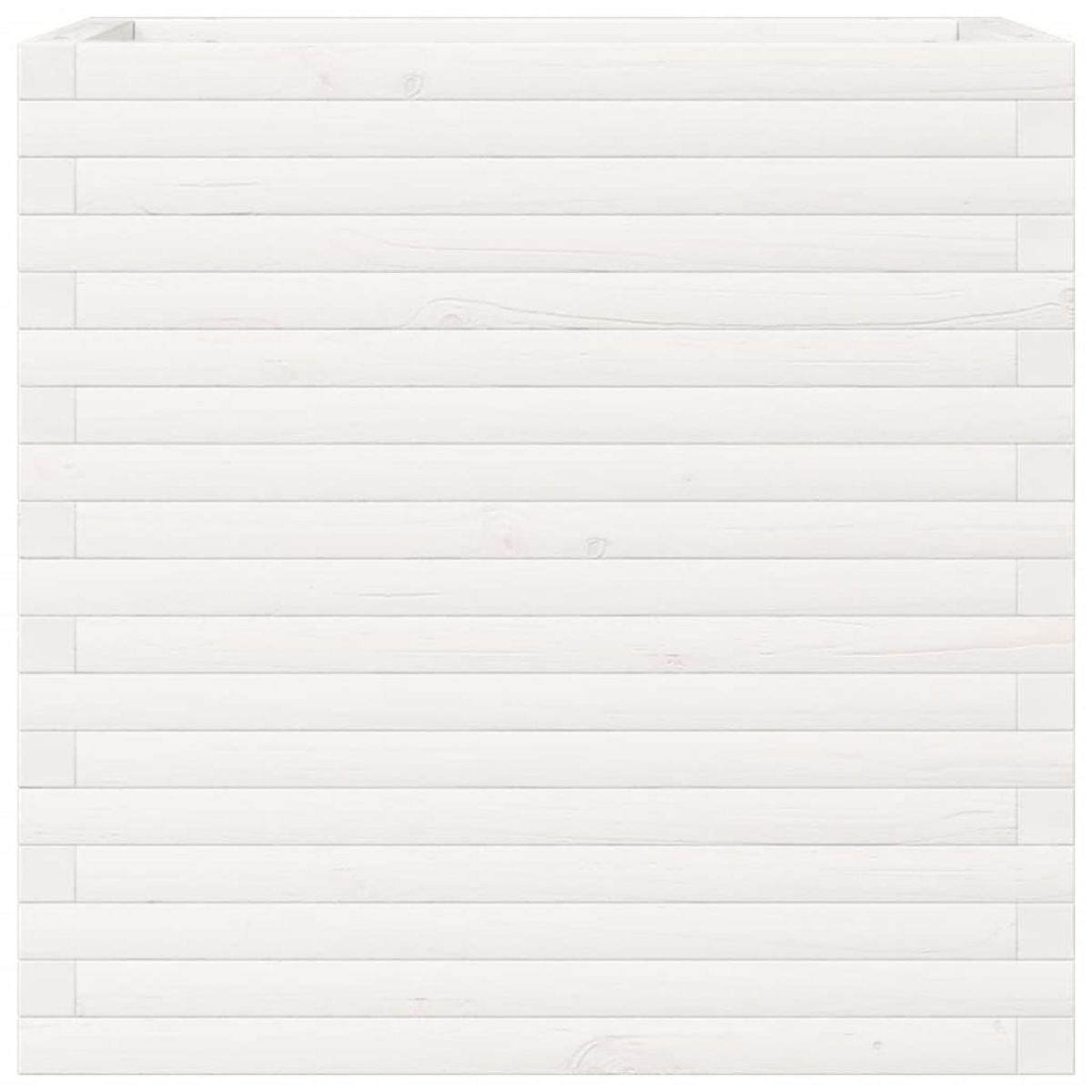 VIDAXL Jardiniere blanc 70x40x68,5 cm bois de pin massif