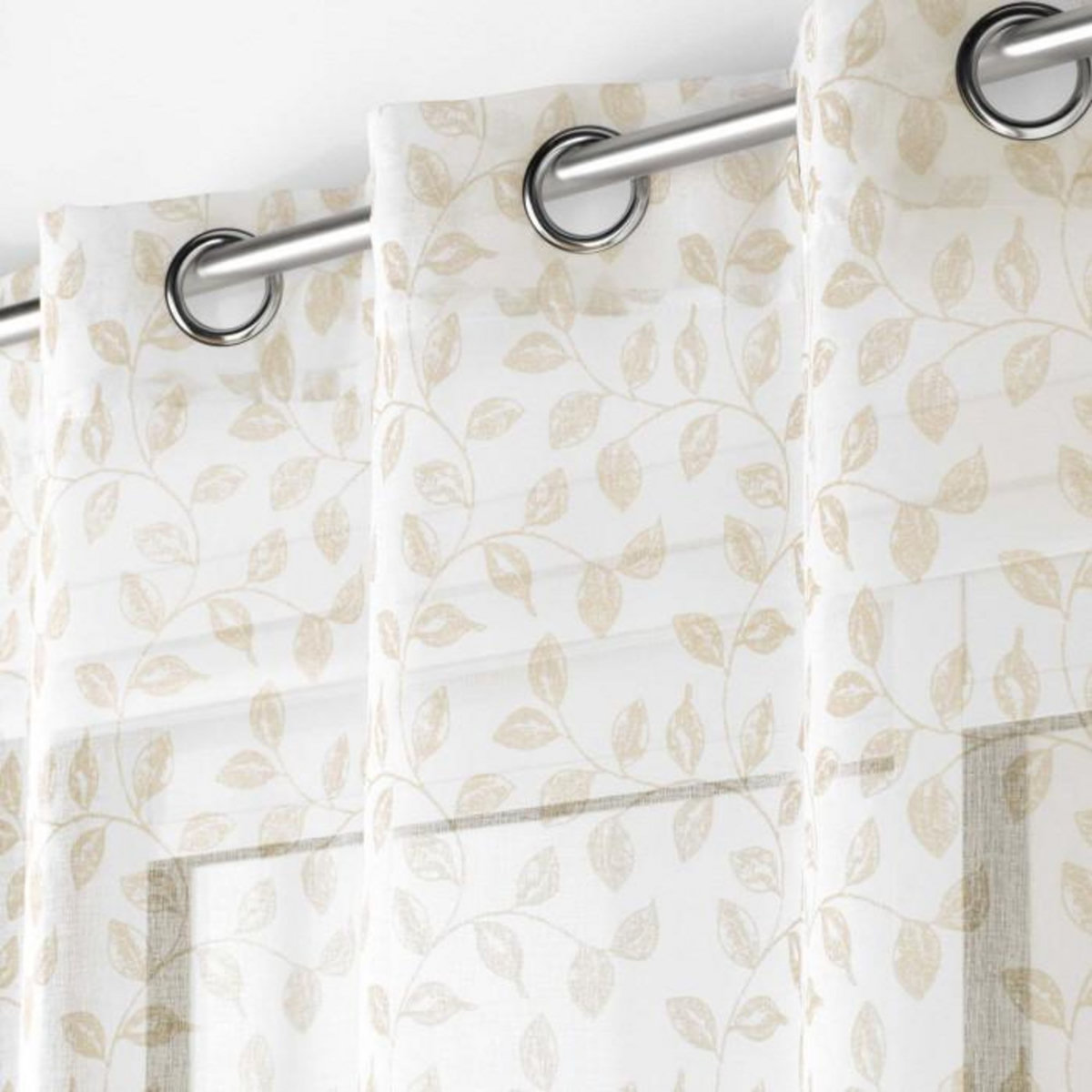 Paris Prix Rideau Voilage à Œillets  Farandole  137x280cm Naturel
