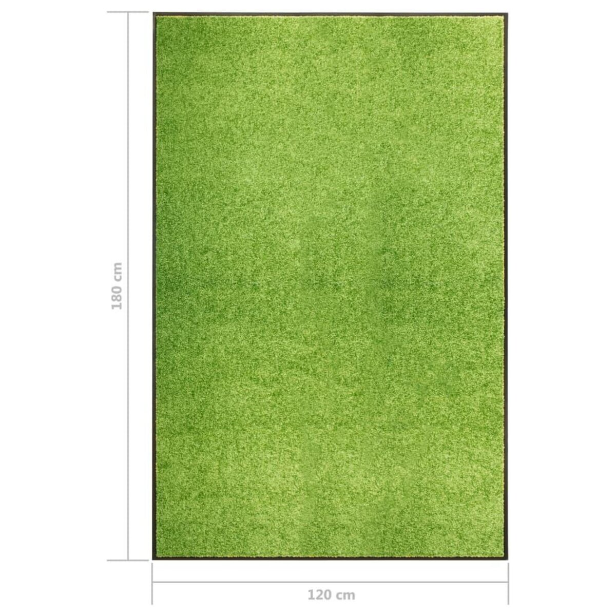 VIDAXL Paillasson lavable Vert 120x180 cm