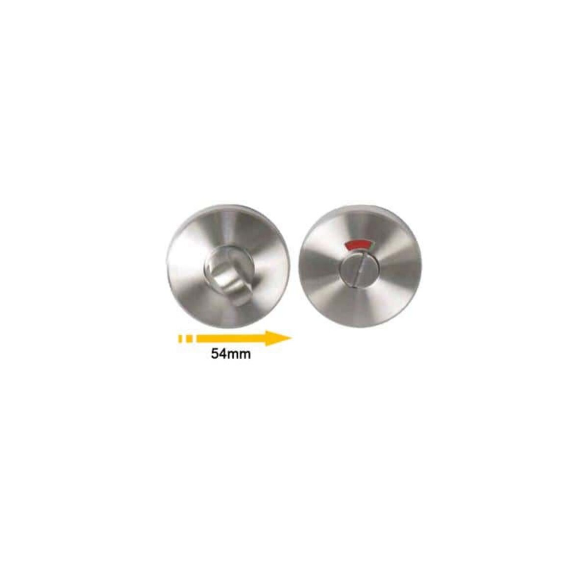 ESPACE-BRICOLAGE Rosaces rondes à condamnation avec voyant - finition inox brossé mat - diamètre 54mm x2