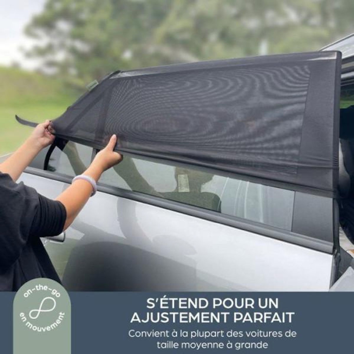 MARKET24 Pare-soleil pour bébé - DREAMBABY - 2 pieces de chaussettes de fenetre en maille - Protection contre le soleil et la chaleur