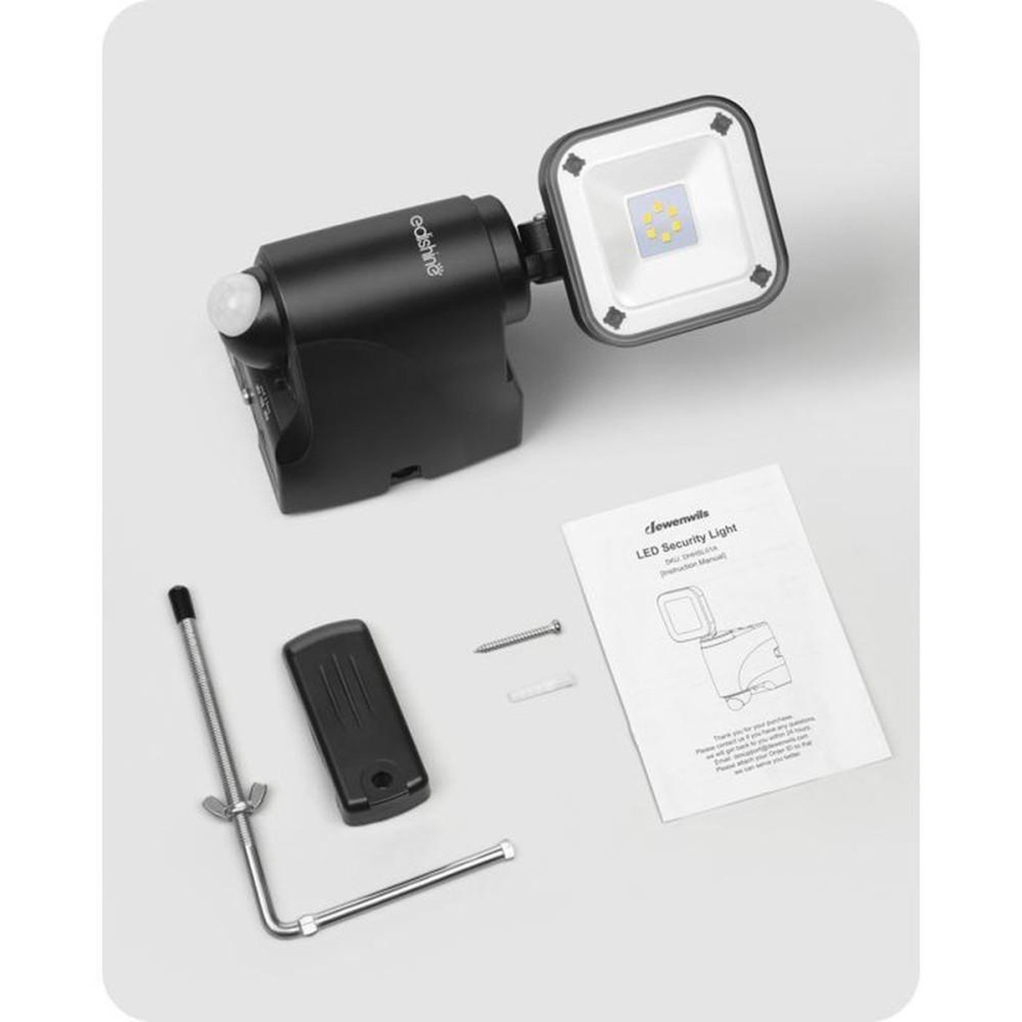 Voir la diapositive 6 : Lampe de sécurité LED extérieure sans fil à détecteur PIR IP44 300 lm blanc froid 6000 K tête orientable