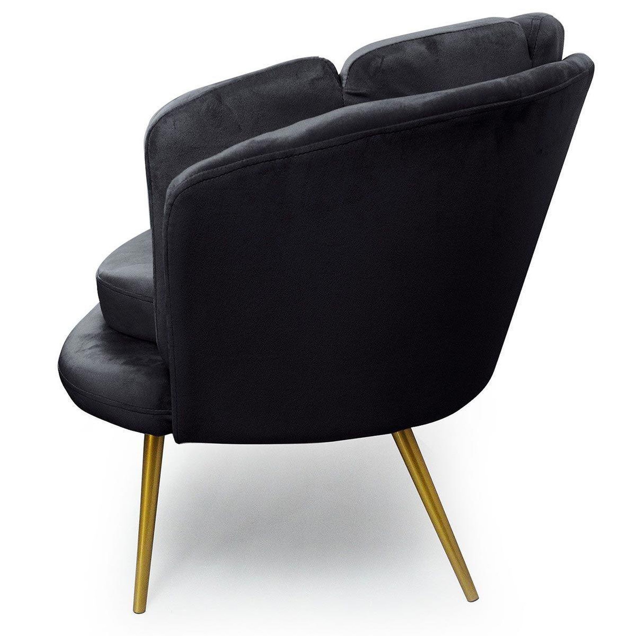 Voir la diapositive 3 : Paris Prix Canapé 2 places en velours  dabren  138cm noir
