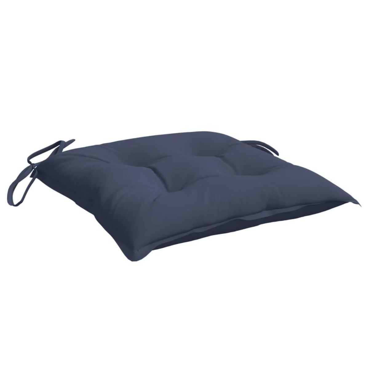 VIDAXL Coussins de chaise lot de 2 bleu marine 40x40x7 cm tissu oxford