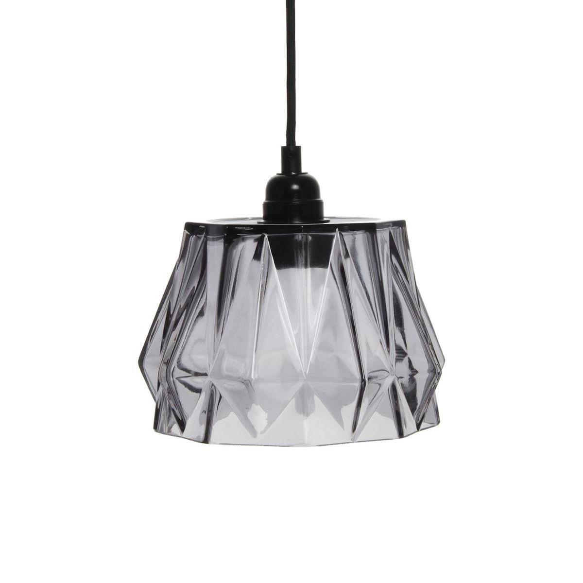 Paris Prix Lampe Suspension en Verre  Aurea  19cm Gris