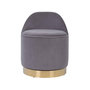 Voir la diapositive 2 : Paris Prix Tabouret Pivotant en Velours  Viktor  68cm Gris