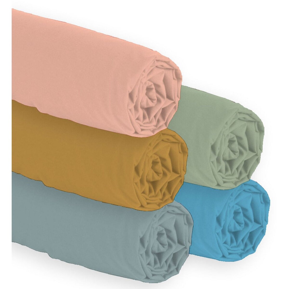 Drap housse uni en polycoton 51 fils 