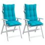 Voir la diapositive 4 : VIDAXL Coussins de chaise a dossier haut lot de 2 turquoise