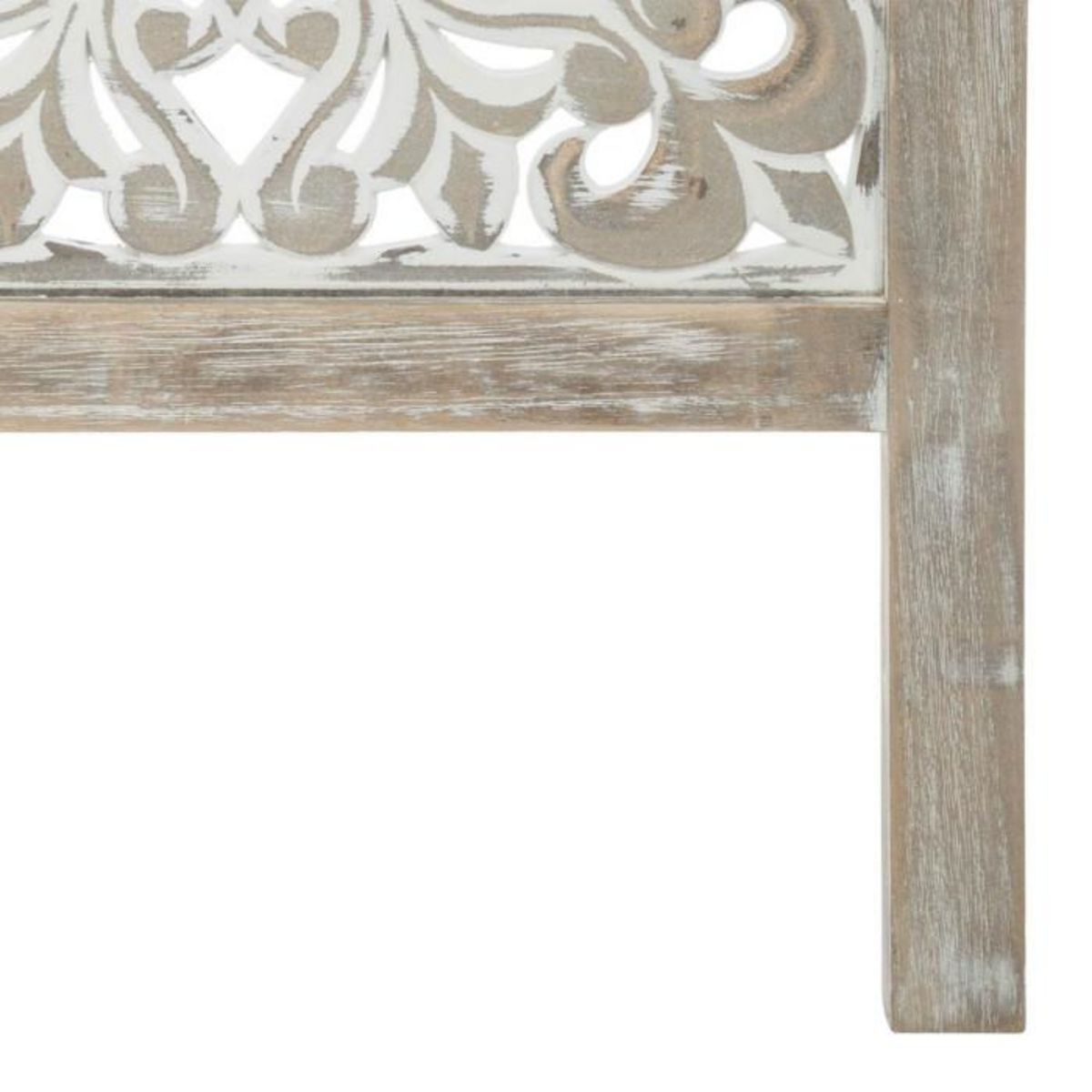ATMOSPHERA Paravent en Bois  Etnik  120x169cm Blanc
