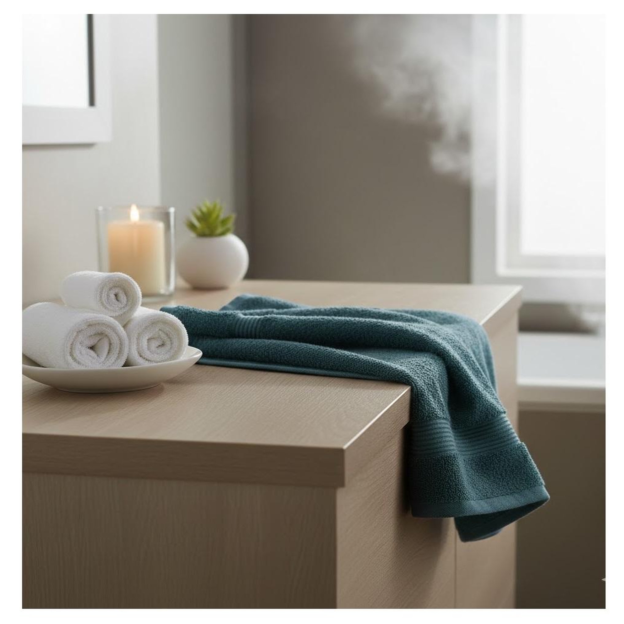 Voir la diapositive 2 : Eden Serviette de toilette en coton lilas