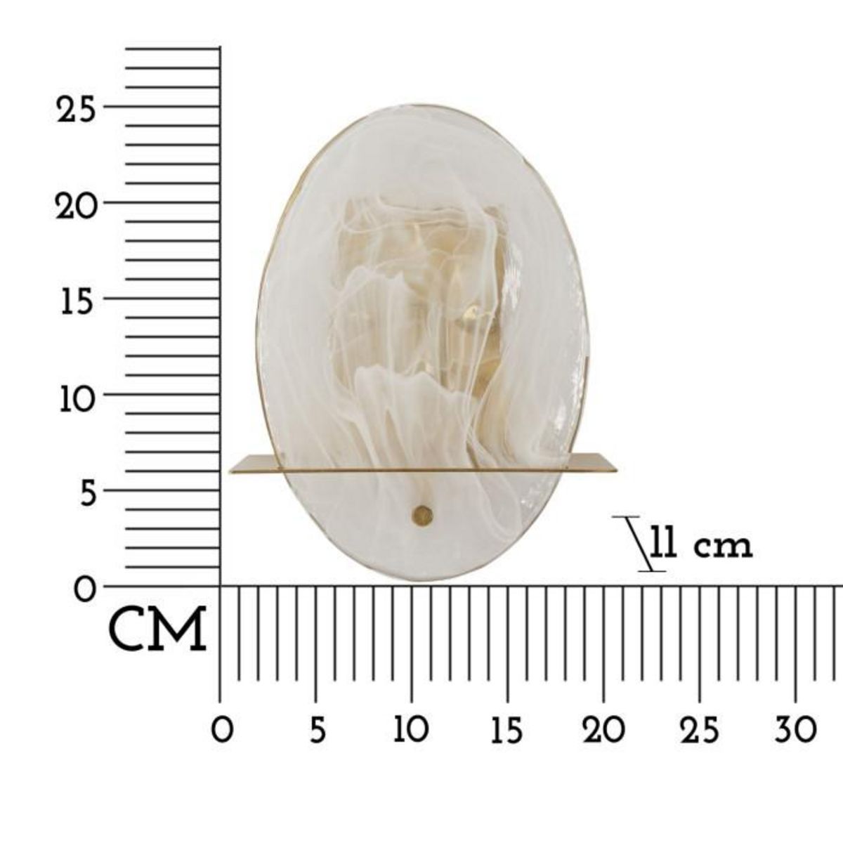 Paris Prix Applique Murale en Verre  Portlan  25cm Or