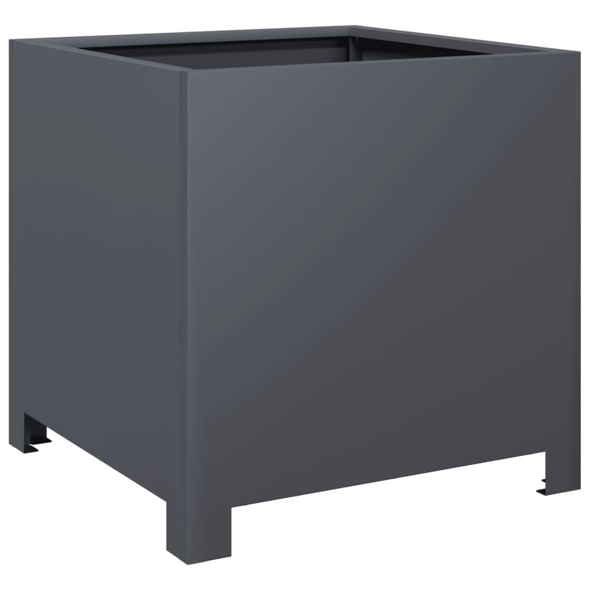Voir la diapositive 2 : VIDAXL Jardiniere anthracite 40x40x40 cm acier