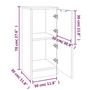 Voir la diapositive 6 : VIDAXL Buffets 2 pcs blanc 30x30x70 cm bois d'ingenierie