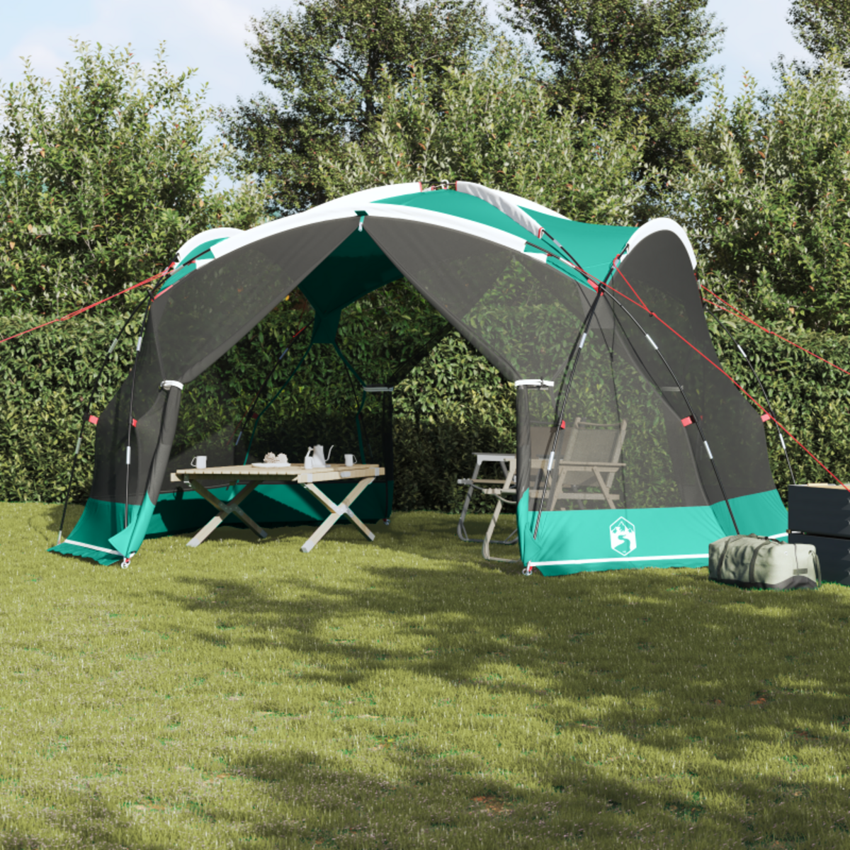 VIDAXL Tente anti moustiques de camping avec portes Verte 4 personnes Imperméable
