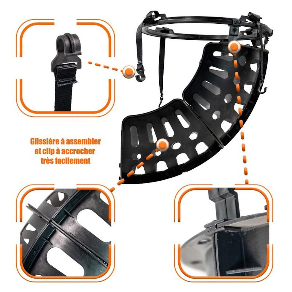 BUMBER Pack de Basket-Ball Retour de ballon et filet phosphorescent