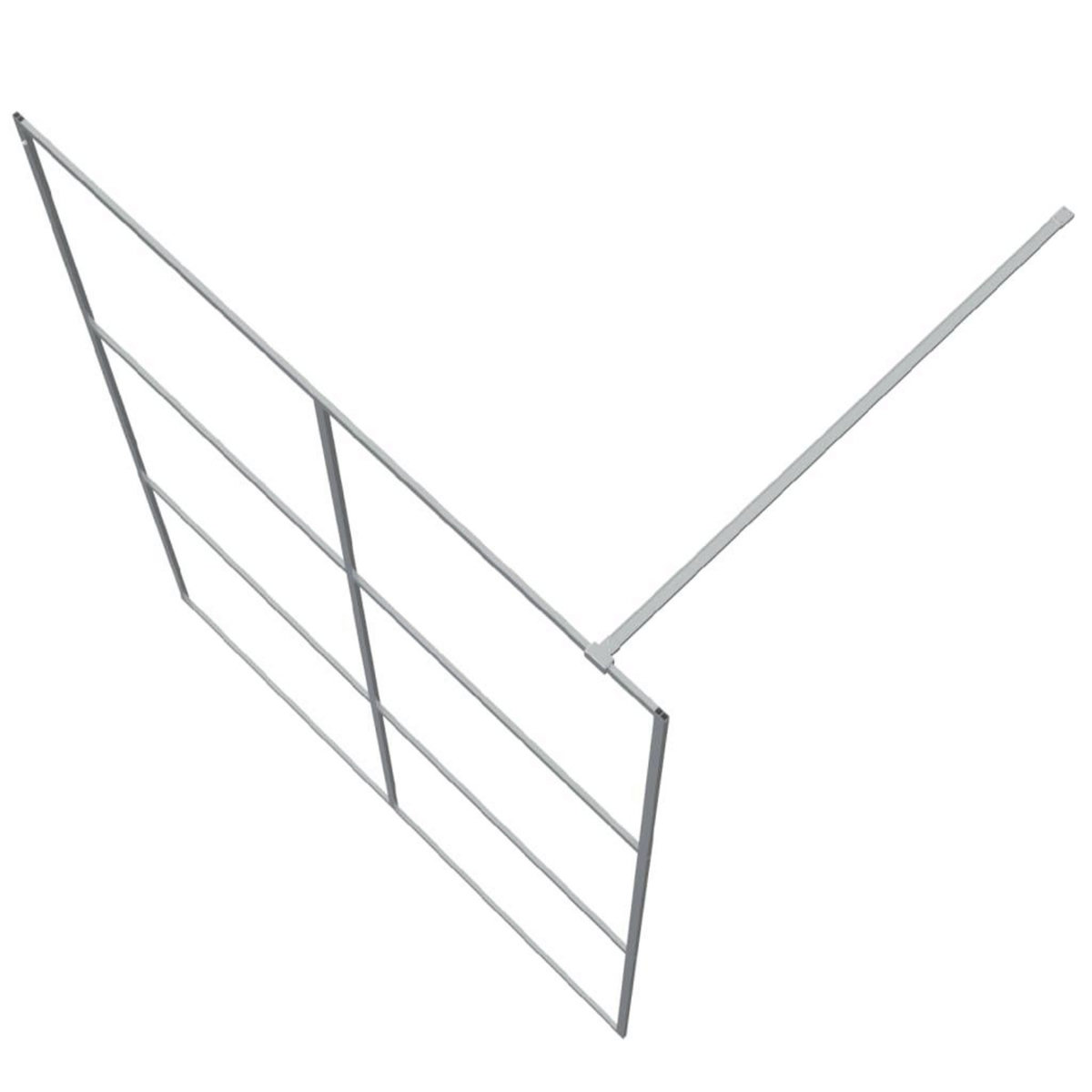 VIDAXL Paroi de douche Argente 140x195 cm Verre ESG transparent