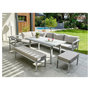 Voir la diapositive 1 : DCB GARDEN Salon de jardin 9 personnes en aluminium gris ANTALYA