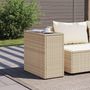 Voir la diapositive 3 : VIDAXL Table d'appoint de jardin avec dessus en verre beige rotin